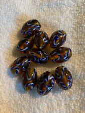 10 Vintage Indian glass trade beads  - Agra handmade fancy glass beads lot picture