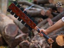 Custom made GK handmade Aztec Sword War Club Macuahuitl with 1075 steel ash wood picture