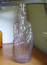 1890s HAND BLOWN POLAND WATER FIGURAL MOSES BOTTLE MINERAL WATER PALE AMETHYST picture