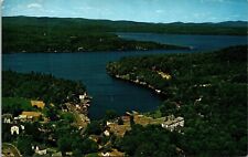 Lake Sunapee Harbor New Hampshire NH Aerial Photo WOB Postcard Sieburg picture