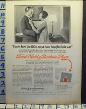 1925 FORD CAR AUTO DETROIT BEDROOM MARRY LOVE WED COUPLE VINTAGE AD  M85 picture