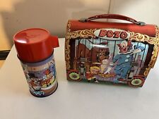 BOZO the clown vintage metal lunch box with thermos picture