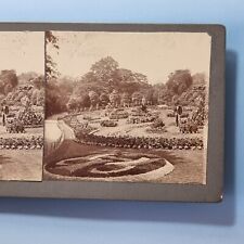Nottingham Stereoview 3D C1895 Real Photo East Mids Arboretum Formal Gardens picture