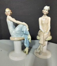 Vintage Royal Doulton Porcelain Figurine Couple, serie Reflections, 10.5