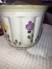 Vintage Italian Deruta Hand Painted Vase Planter Flower Pot picture