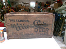 VINTAGE Utica Club Rare Beer Wooden Advertising Crate  Box-UTICA NY picture