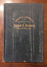 Isham G Harris Tennessee Memorial Addresses Book 1898 Senator picture