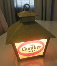 Vintage Gunther Beer Electric Lighted Hanging Tin Sign - Works picture