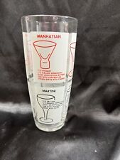 Vintage 1970’s Glass Cocktail Shaker No Lid Recipe Cup /mug picture