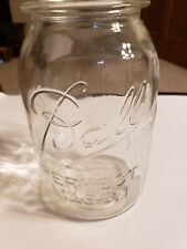 Antique Clear Script Underlined Ball Perfect Mason Quart Jar NEW picture
