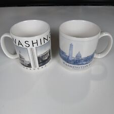 2 Starbucks Washington DC Coffee Cups 18 OZ 2005 & 2006 Barista & Agricultural picture