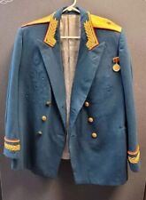 Vintage Soviet Russia Military Coat / Jacket Green w/ Red & Gold Men's L picture