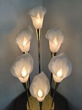 RARE Vintage HARRIS INDUSTRIES Calla Lilly Lamp Table Desk Accent decor picture