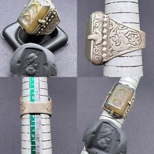 Very Fine Old 99% Pure Sliver Central Asian Seljuk Artifact Ring With Engraving picture