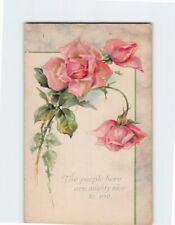 Postcard The people here are mighty nice to me with Flowers Art Print picture