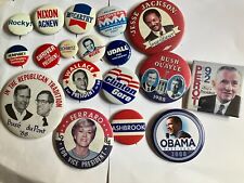 Lot of 18 presidential campaign buttons--vintage to modern --1960s to 2000s picture