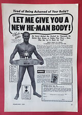 Vintage 1954 Charles Atlas “He-Man” advertisement crease / stain free picture