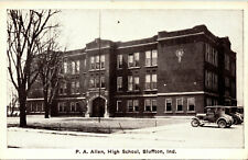 P.A. Allen High School Bluffton Indiana Black & White Vintage C-1910  Postcard  picture