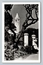 Berkeley CA-California, Sather Gate Campanile, U. of California Vintage Postcard picture