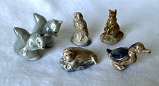 Vitg. WADE Whimsies Seal, Duck, Barn Owl, Kangaroo, Squirrel Miniature Figures picture
