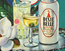 1947 Dixie Belle Gin Magazine Print Ad - features ARTWORK by Carl Broemel picture