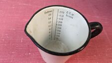 Vintage Antique White Enamelware Distressed Farmhouse Liquid Measuring Cup 16oz picture