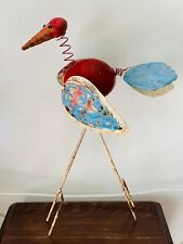 Collectibles Exhart Primitiv Vintage Outdoor Metal Bird Yard Art Decor Handmade picture
