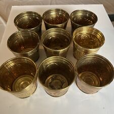 Vintage Hosley Brass Decorative Flower Planters Floral Designs lot (s) of 9  USA picture