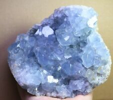 5.79lb Natural Gorgeous Blue Celestite Egg Geode Quartz Crystal Reiki Healing picture
