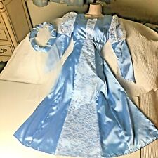 Handmade Cosplay MEDIEVAL FAIRE COSTUME Blue GOWN/CIRCLET HEAD DRESS Sz SMALL picture