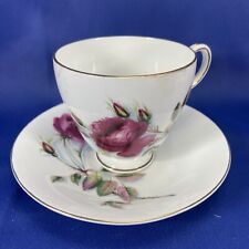 Vintage 1958-1963 ROSLYN CHINA Bone China Fascination Tea Cup & Saucer picture