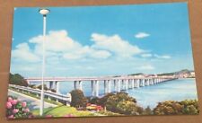  UNUSED POSTCARD - TAY ROAD BRIDGE LOOKING TOWARD DUNDEE FROM FIFE, SCOTLAND picture