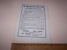 1918 THE EQUITABLE LIFE OF NEW YORK with NAMES  Paper Ad JOLIET ILLINOIS picture