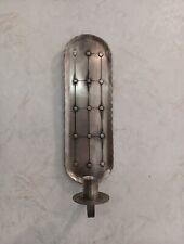 Mid Century Modern Pewter Candle Sconce Tvieto Norway Hand Made Nail Head Design picture