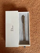Christian Dior Silver/Gold Twisted Ballpoint Pen with Box Rare picture