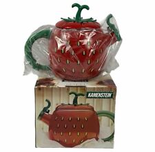 Kamenstein Strawberry Tea Kettle Enamel Teapot Rare VTG 1993 NEW OPEN BOX READ picture