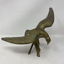 Large Vintage Cast Brass American Eagle On Branch Sculpture 11