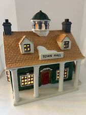 Lemax Plymouth Corners Village Lighted TOWN HALL Christmas 5.5”x4” picture