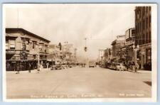 1910-20s RPPC EVERETT WA HEWITT AVE at COLBY TRAFFIC LIGHT SIGNS JULEEN POSTCARD picture