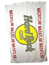 Vintage 90s Y2K Rare 56” X 42” Mazatlan White Beach Bath Towel Hard Rock Cafe picture