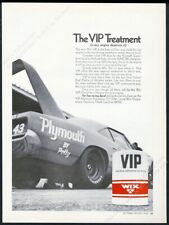 1970 Plymouth Superbird Richard Petty race car photo Wix VIP oil filter print ad picture