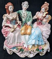 Large Capodimonte Figural Lamp Base Three Figures Playing Musical Instruments picture
