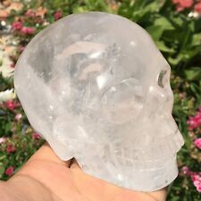 A++970g Natural clear quartz skull quartz crystal carved healing gem XK2171 picture