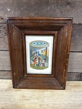 Vintage Wood Framed “Clark’s O.N.T. Spool Cotton” Advertisement Cabinet Card picture