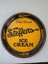 Vintage Steffen's Ice Cream Lithograph Metal Tray picture