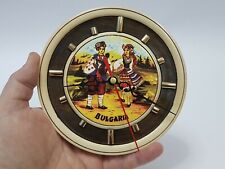 💥 MEGA SALE Wooden Quartz WALL CLOCK BULGARIA Dancer Home Decor Souvenir Gift  picture