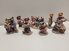 Set of 8 Boyds Bears Bearly Built Town Villages Figurines  picture