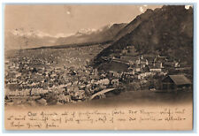 c1905 Mountain Buildings View Chur Switzerland Posted Antique Postcard picture