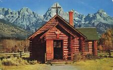 Postcard Chapel of Transfiguration at Menor's Ferry on Snake River Moose Wyoming picture