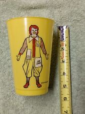 Vintage MCDONALD'S - Yellow Plastic Drinking Cup - Ronald McDonald picture